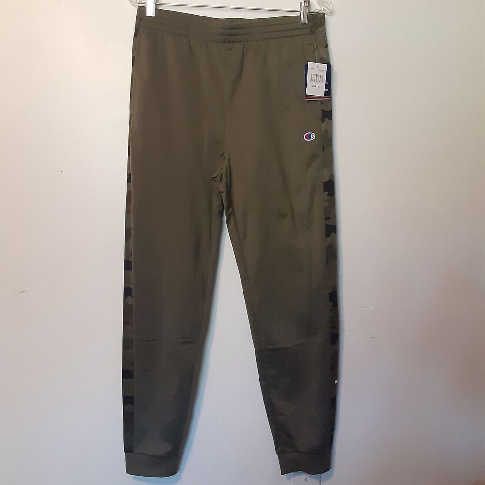 Champion Sweatpants Boys Youth XL Leisure Green Camo EUC Sports